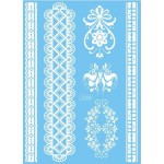 Tatuaje temporare pentru corp HENNA Alb J004